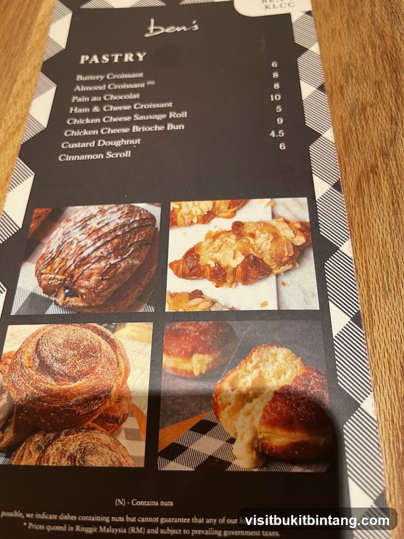 Pastry Menu