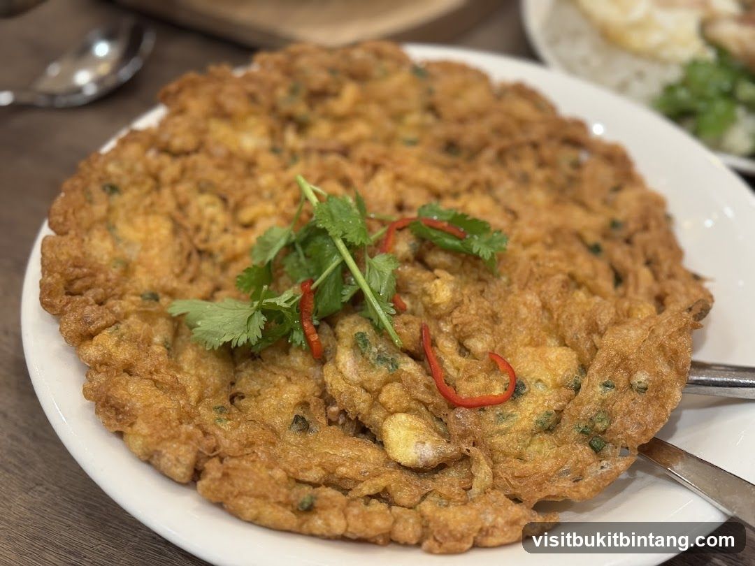 Omelette with garnish