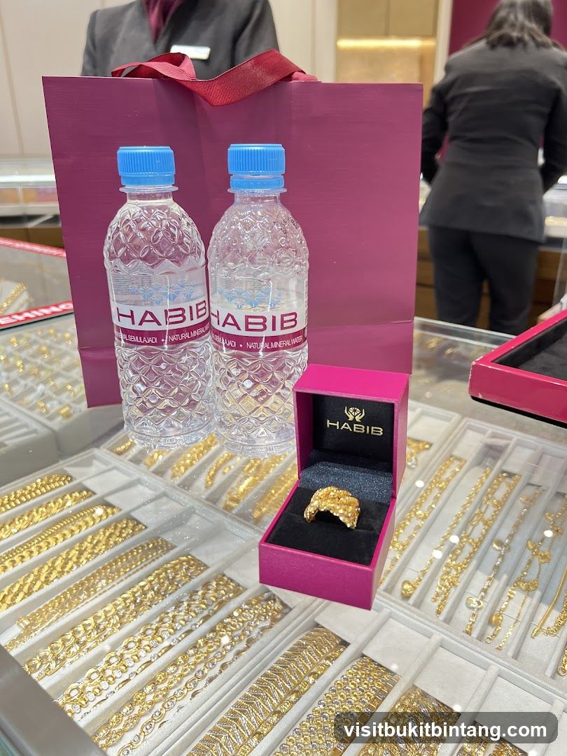 Jewelry Display with Branded Water Bottles