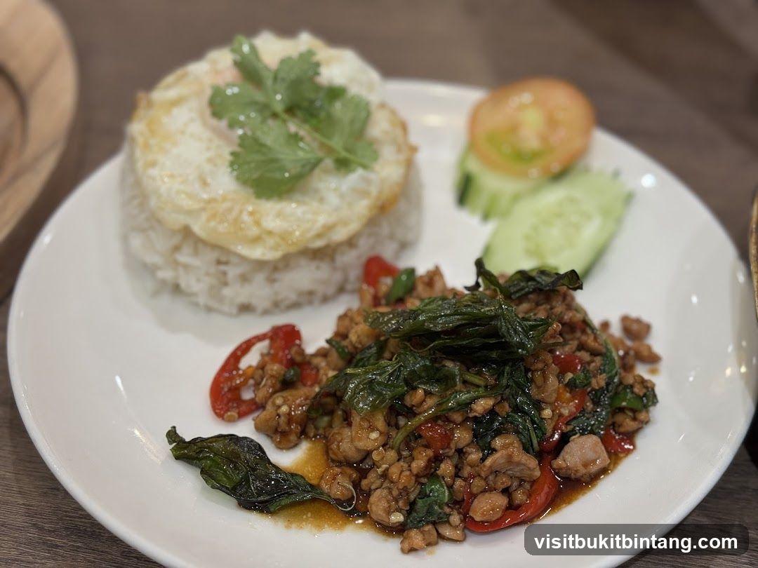 Thai Basil Stir-fry with Rice and Fried Egg