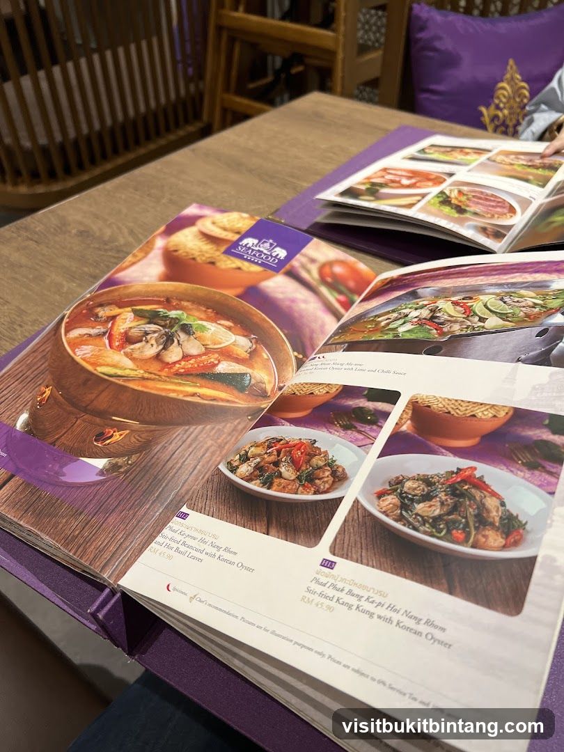 Seafood Menu