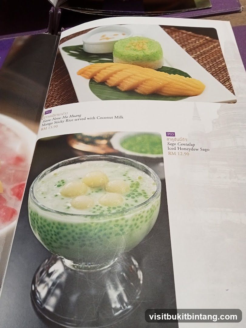 Desserts Menu