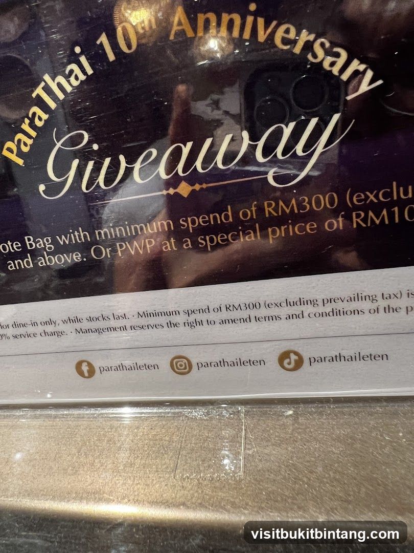 Para Thai 10th Anniversary Giveaway