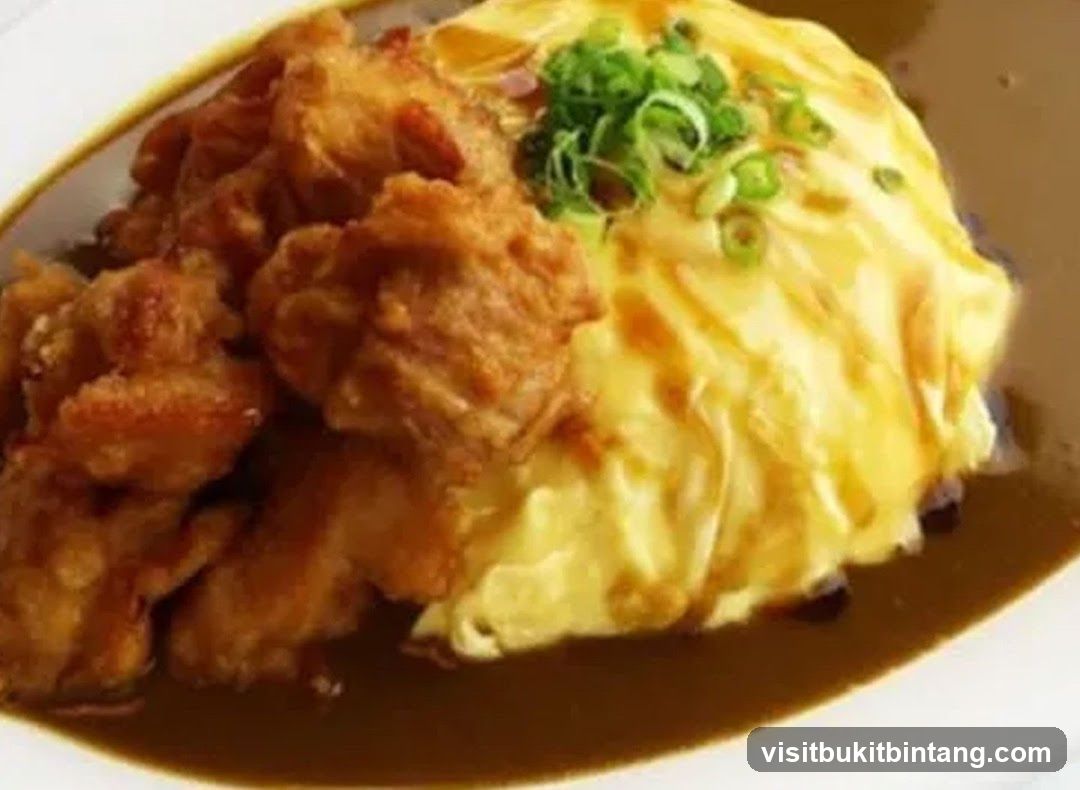 Omelet Curry with Fried Chicken