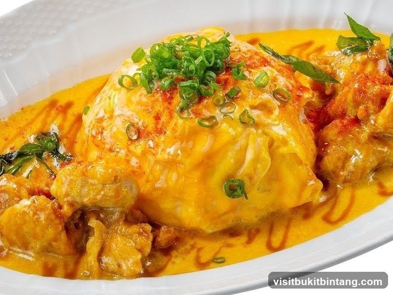 Omelette with Curry Sauce and Chicken