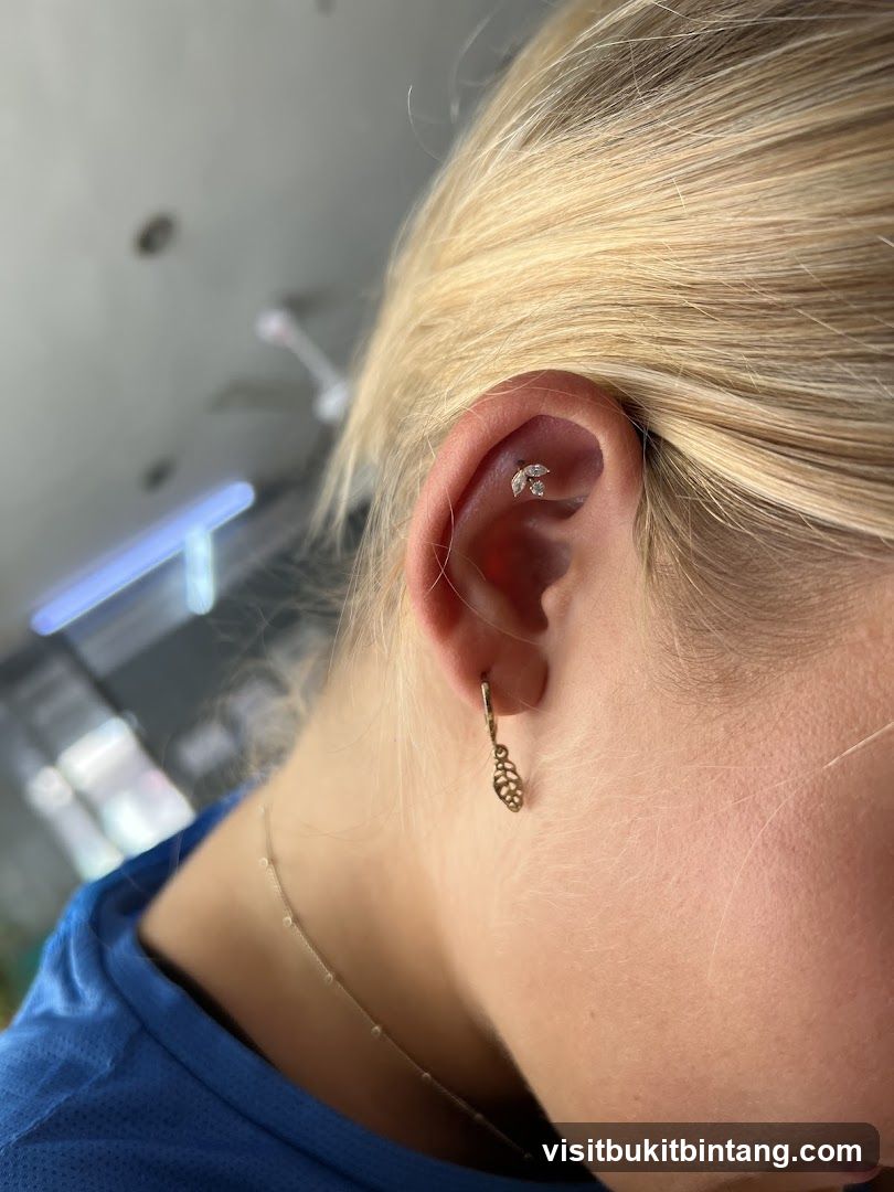 Ear Piercing with Jewelry