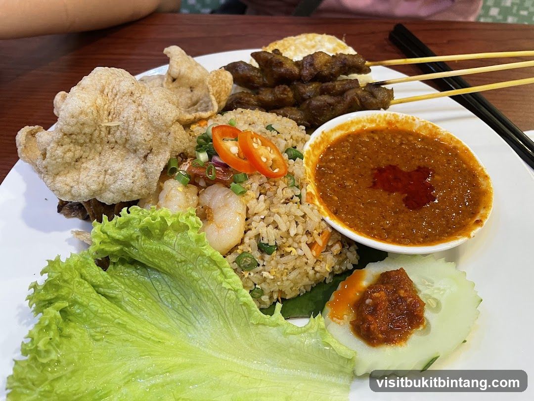 Fried Rice with Satay and Prawns