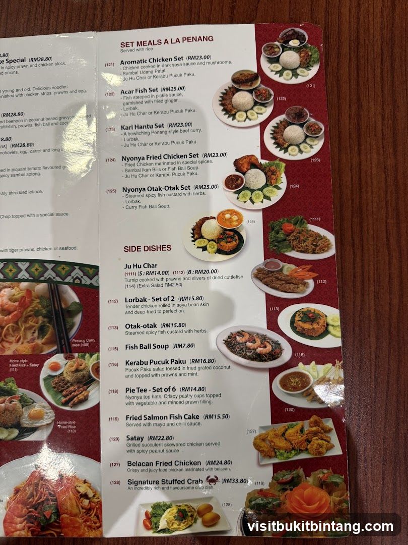 SET MEALS A LA PENANG