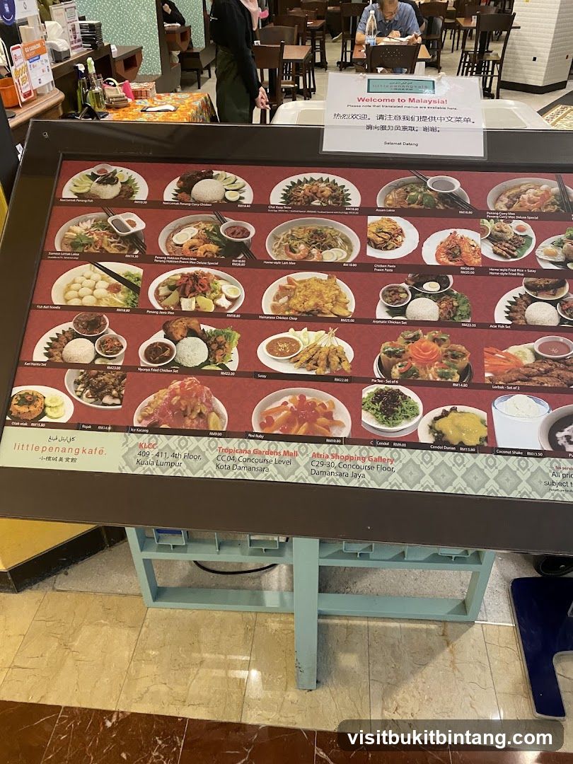 Little Penang Kafe Menu