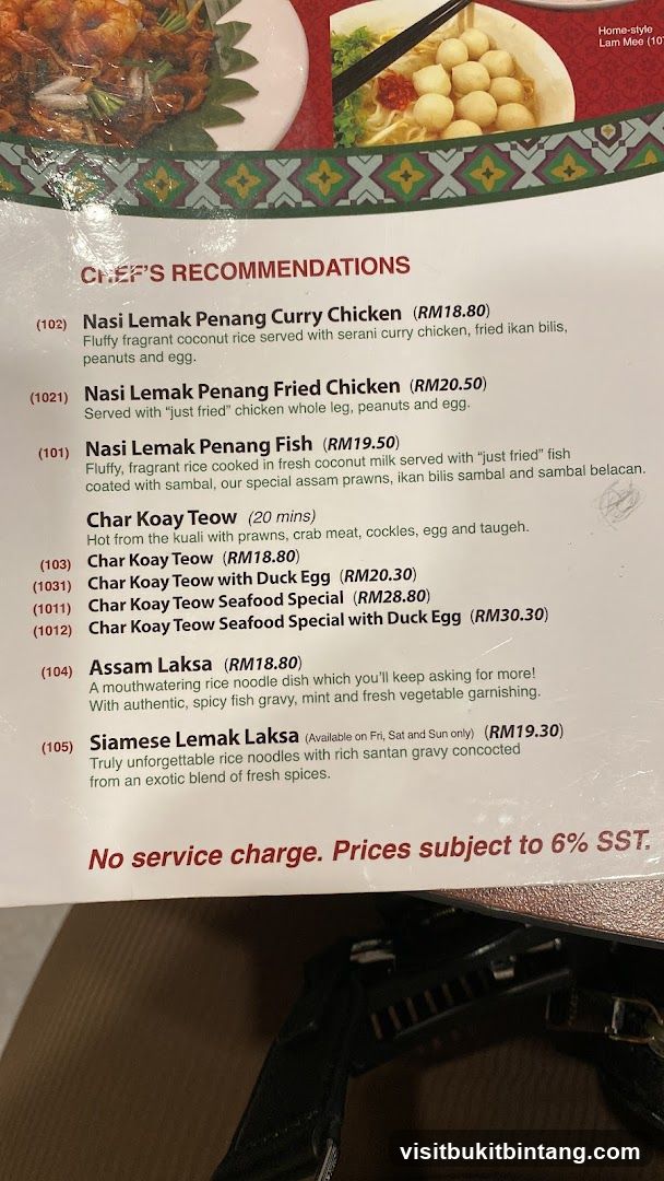 Chef's Recommendations