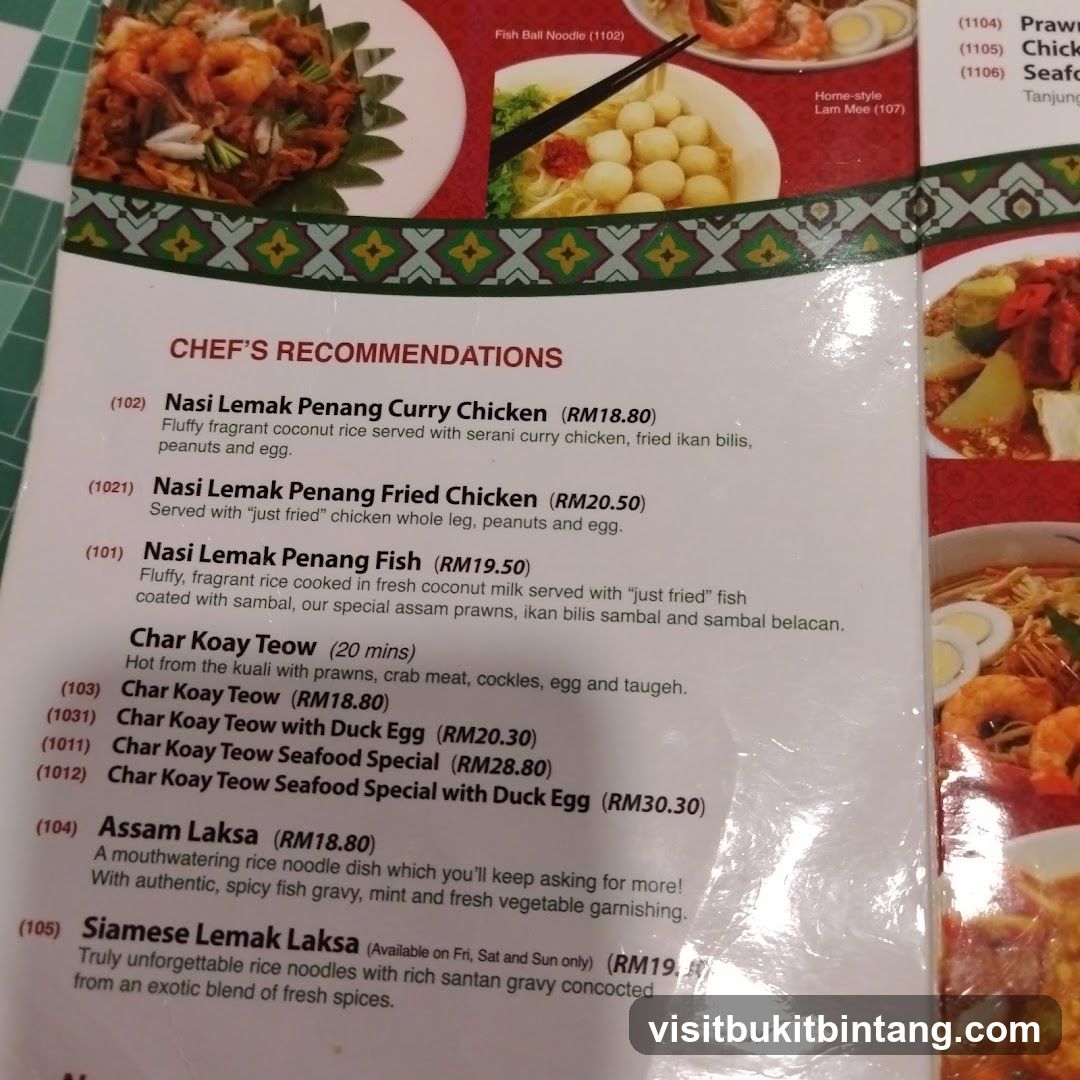 Chef's Recommendations