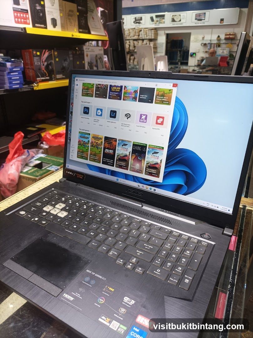 Laptop with App Store Open