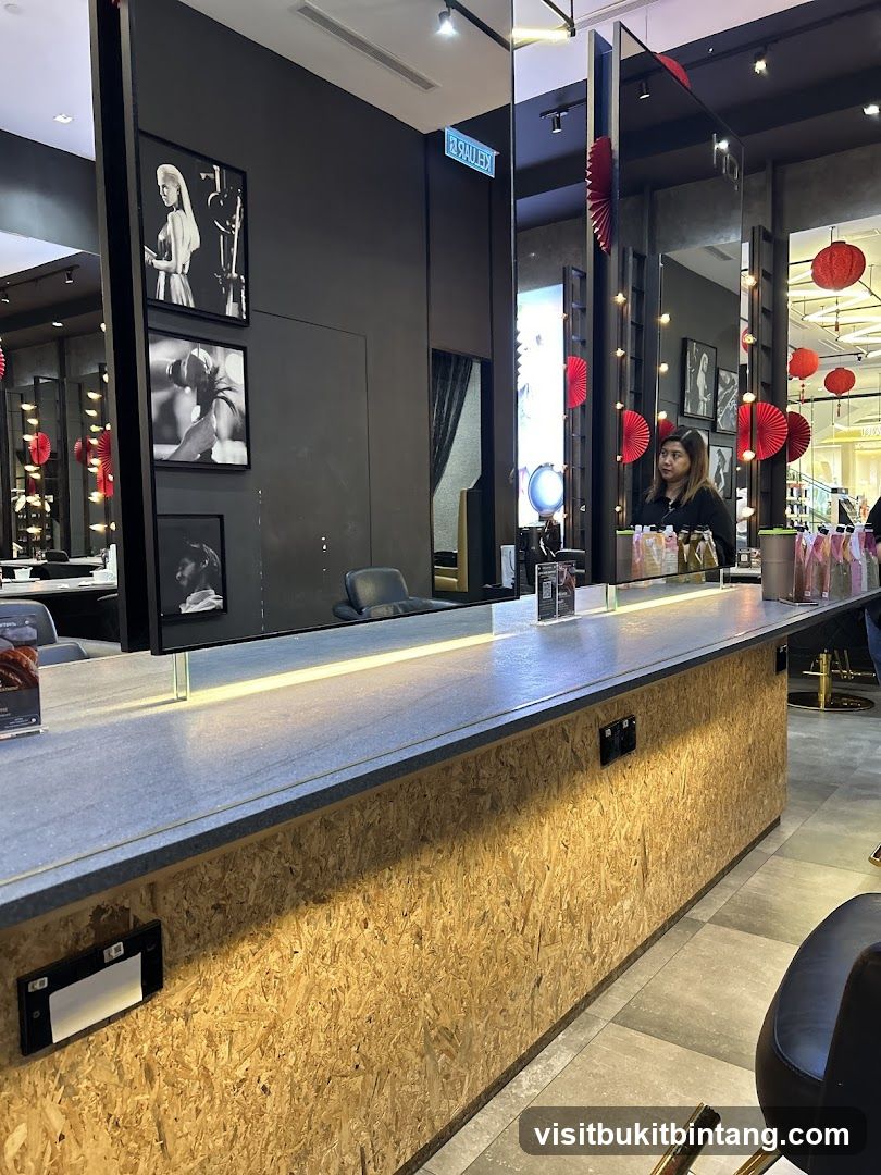 Salon Interior with Mirrors and Artwork