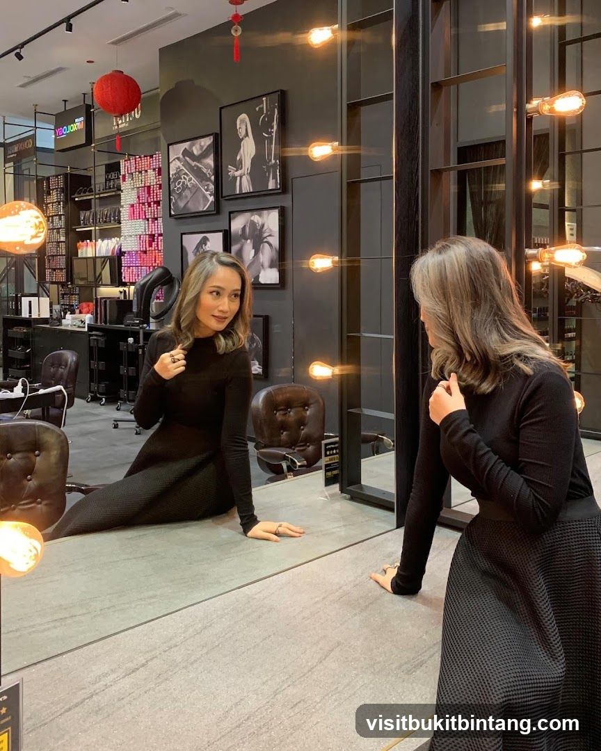 Woman posing in a salon