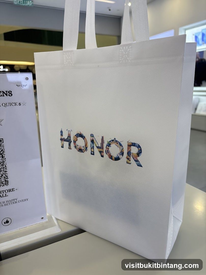 HONOR branded tote bag