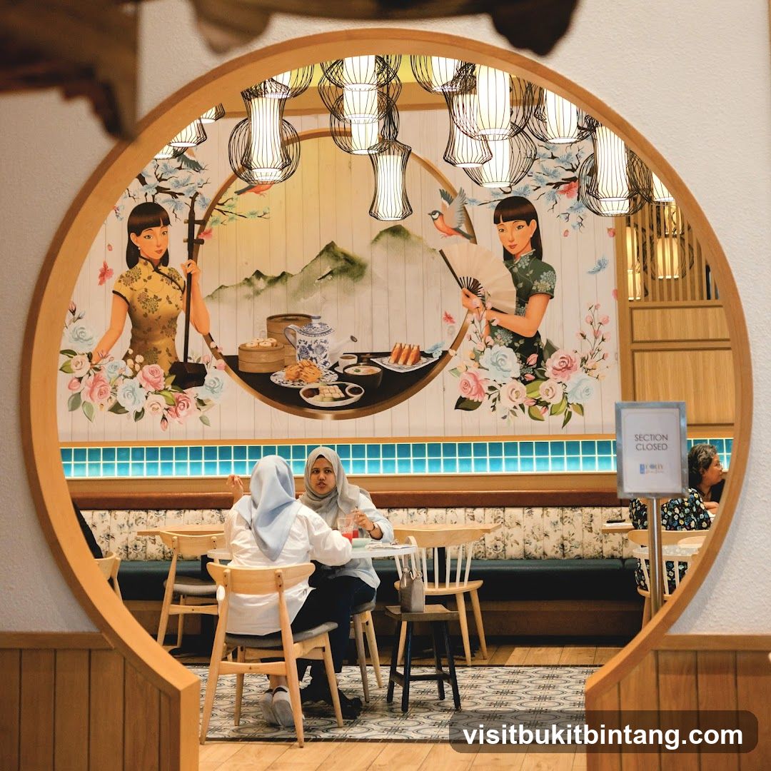 Restaurant Interior with Asian-Inspired Decor