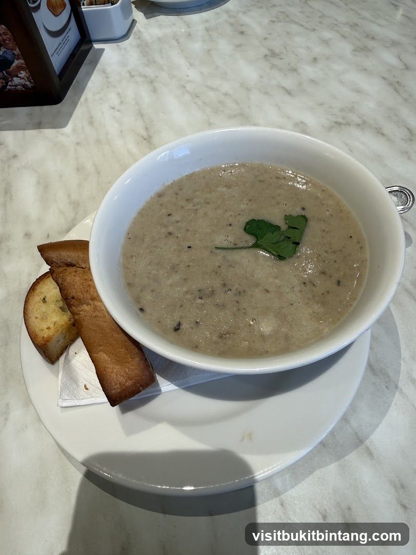 Mushroom Soup with Bread