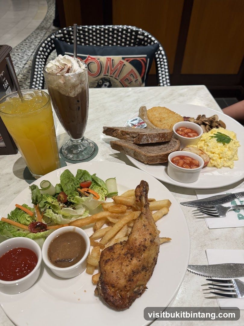 Table Setting with Food and Drinks