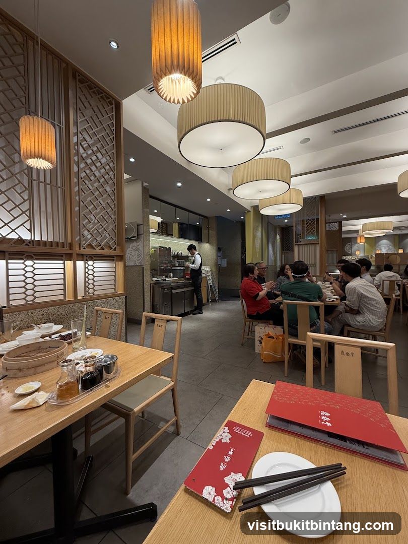 Restaurant Interior with Diners and Menus