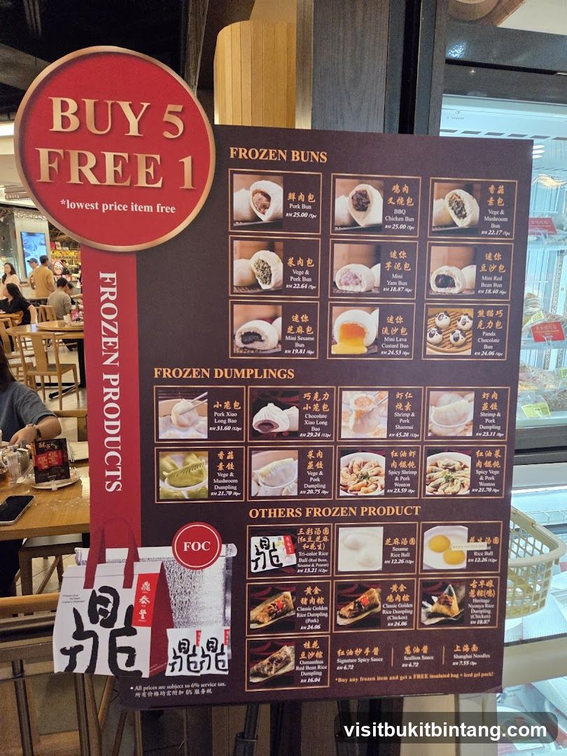 Frozen Products Menu