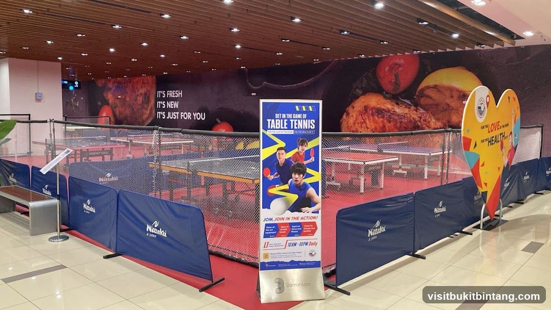 Table Tennis Court Advertisement