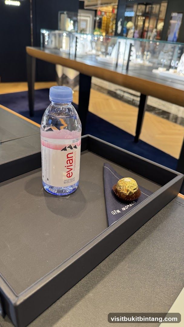 Evian Water and Ferrero Rocher