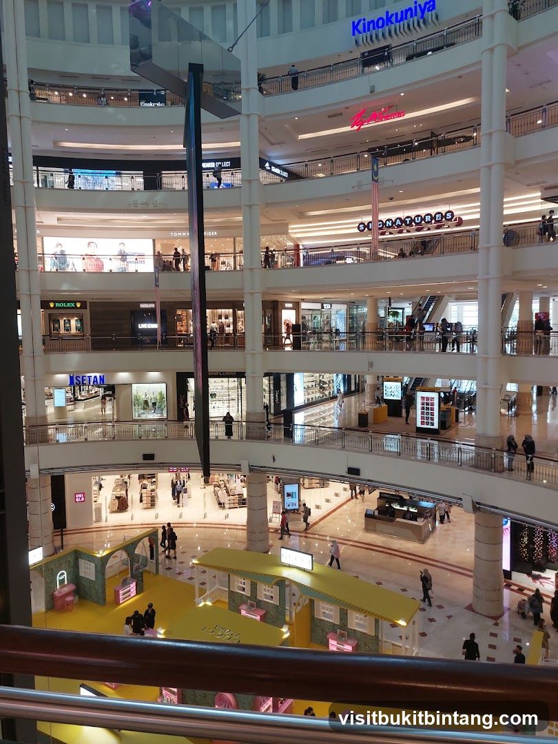 Interior of a multi-level shopping mall