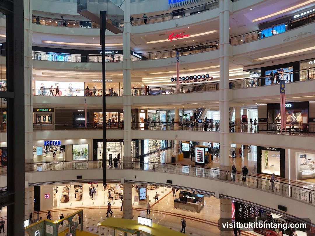 Interior of a multi-level shopping mall