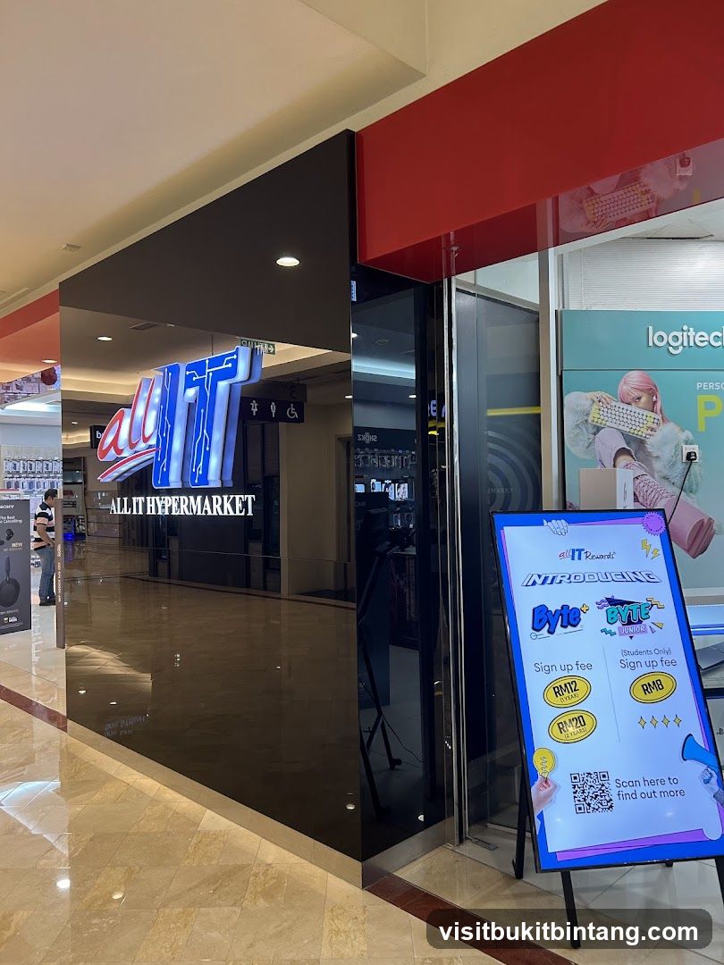 ALL IT HYPERMARKET storefront with promotional sign