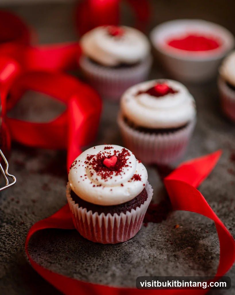Red Velvet Cupcakes with White Frosting