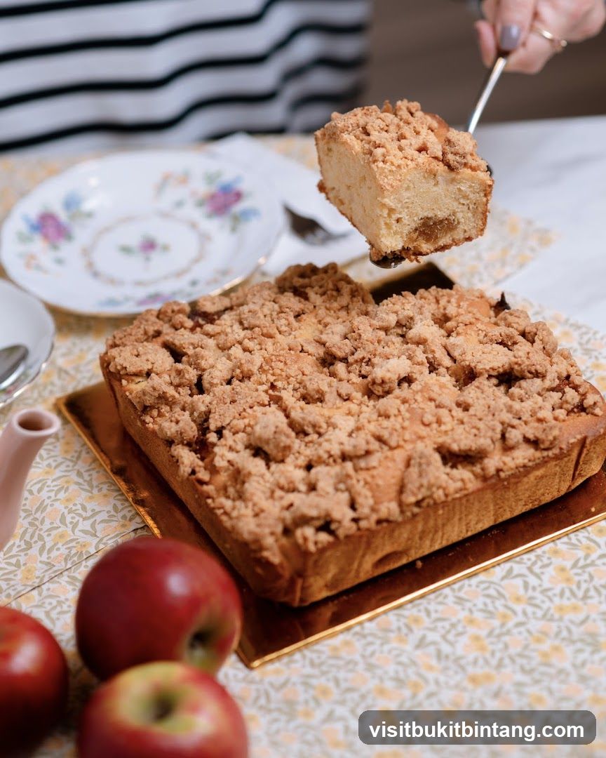 Apple Crumble Cake Slice