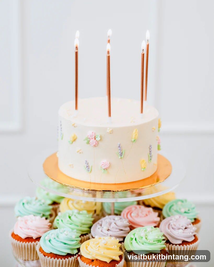 Birthday Cake and Cupcakes