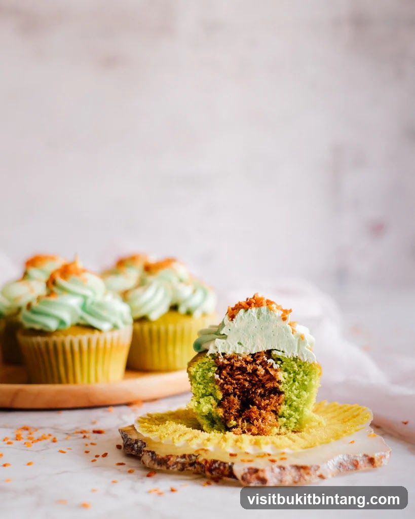 Green Frosted Cupcakes