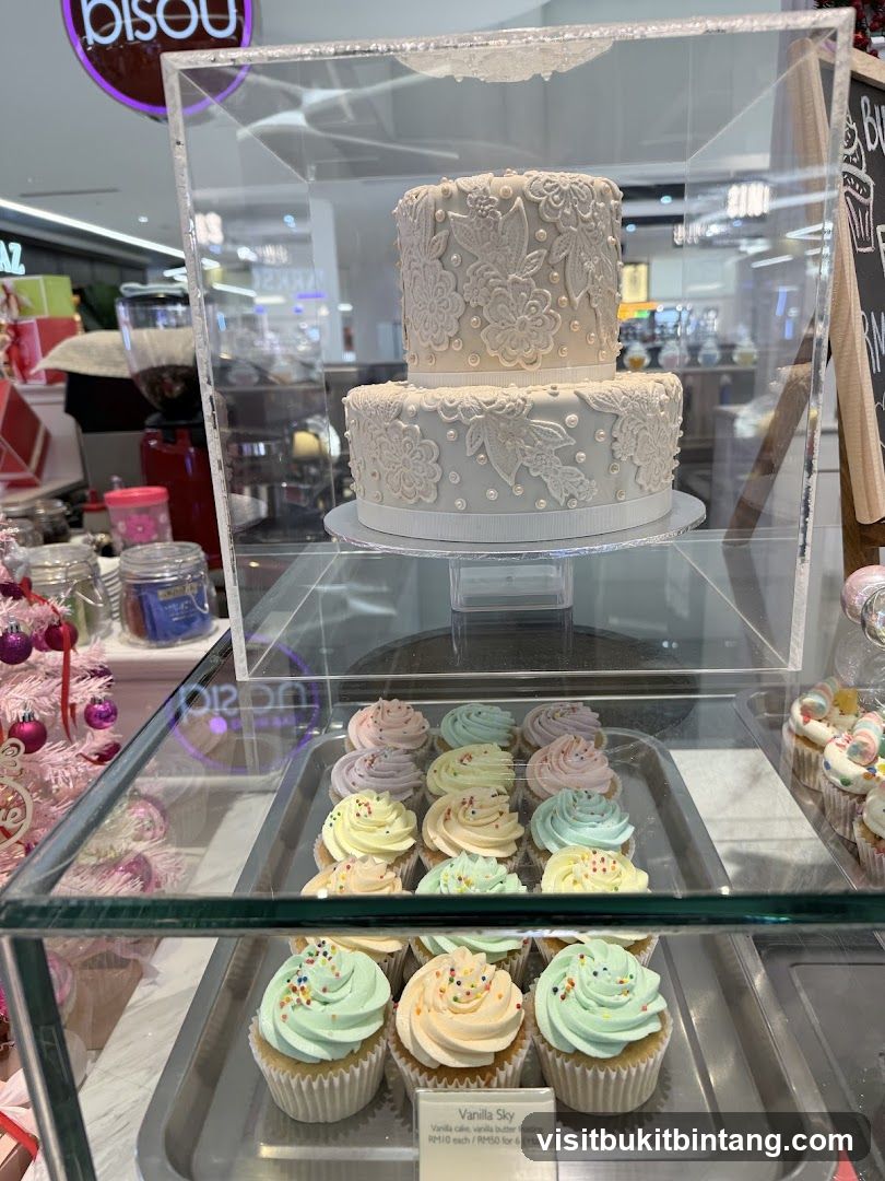 Display of Cakes and Cupcakes