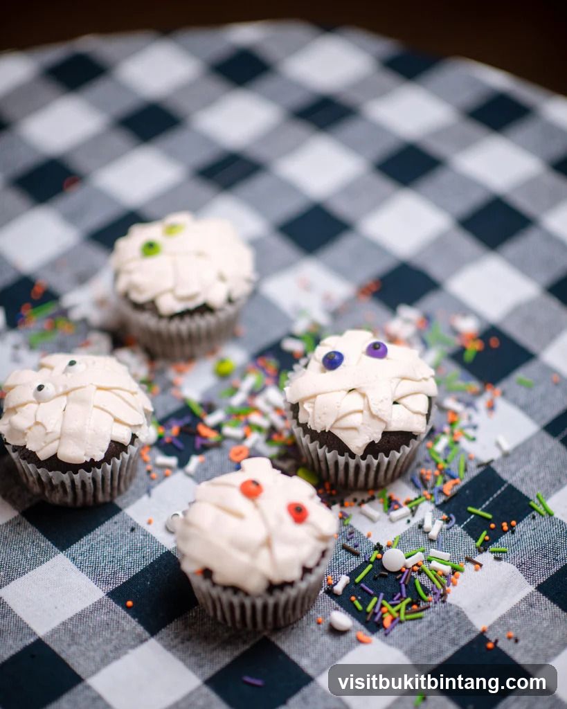 Halloween Mummy Cupcakes