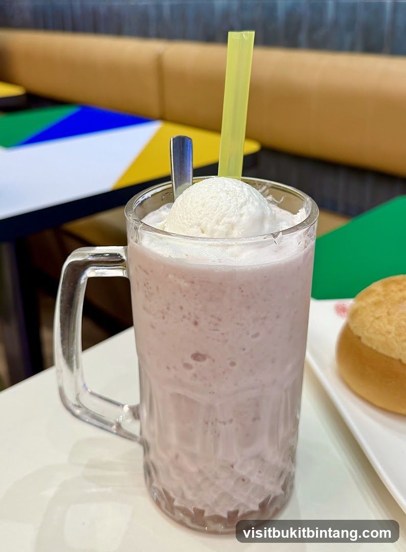 Taro Milkshake with Ice Cream