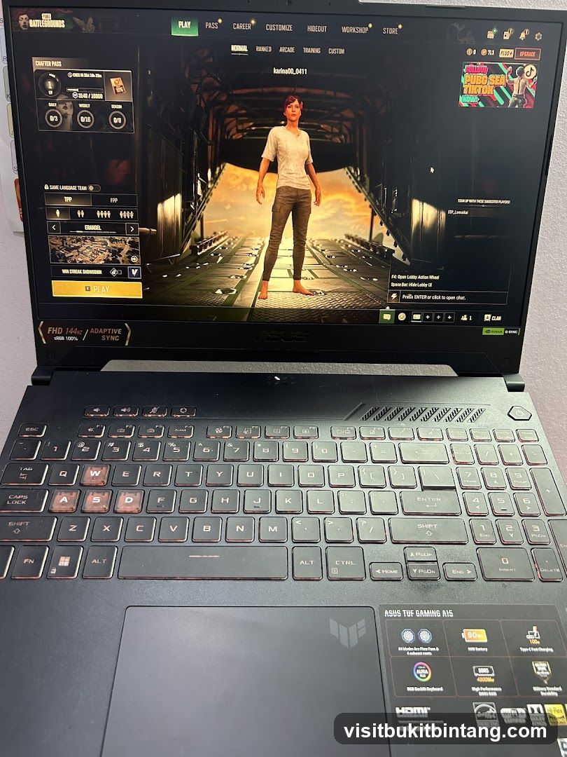 PUBG Battlegrounds Laptop Screen