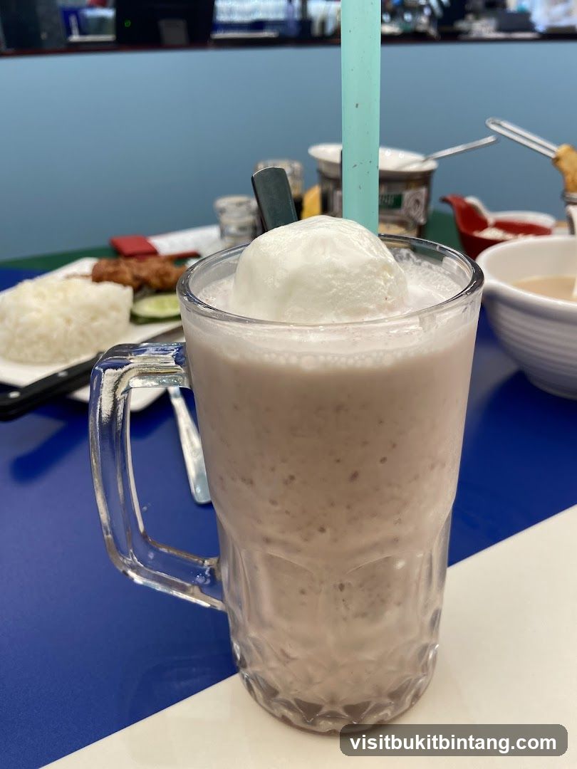 Taro Milkshake with Ice Cream