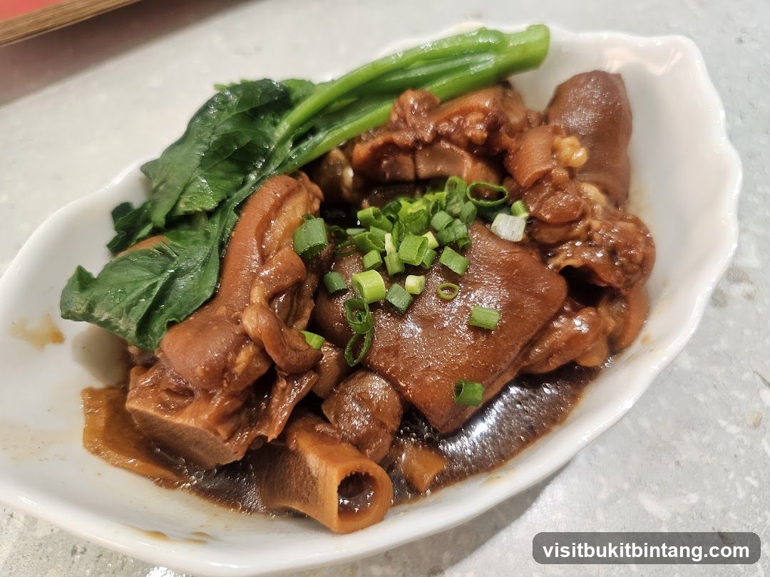 Braised Pork Knuckles with Greens