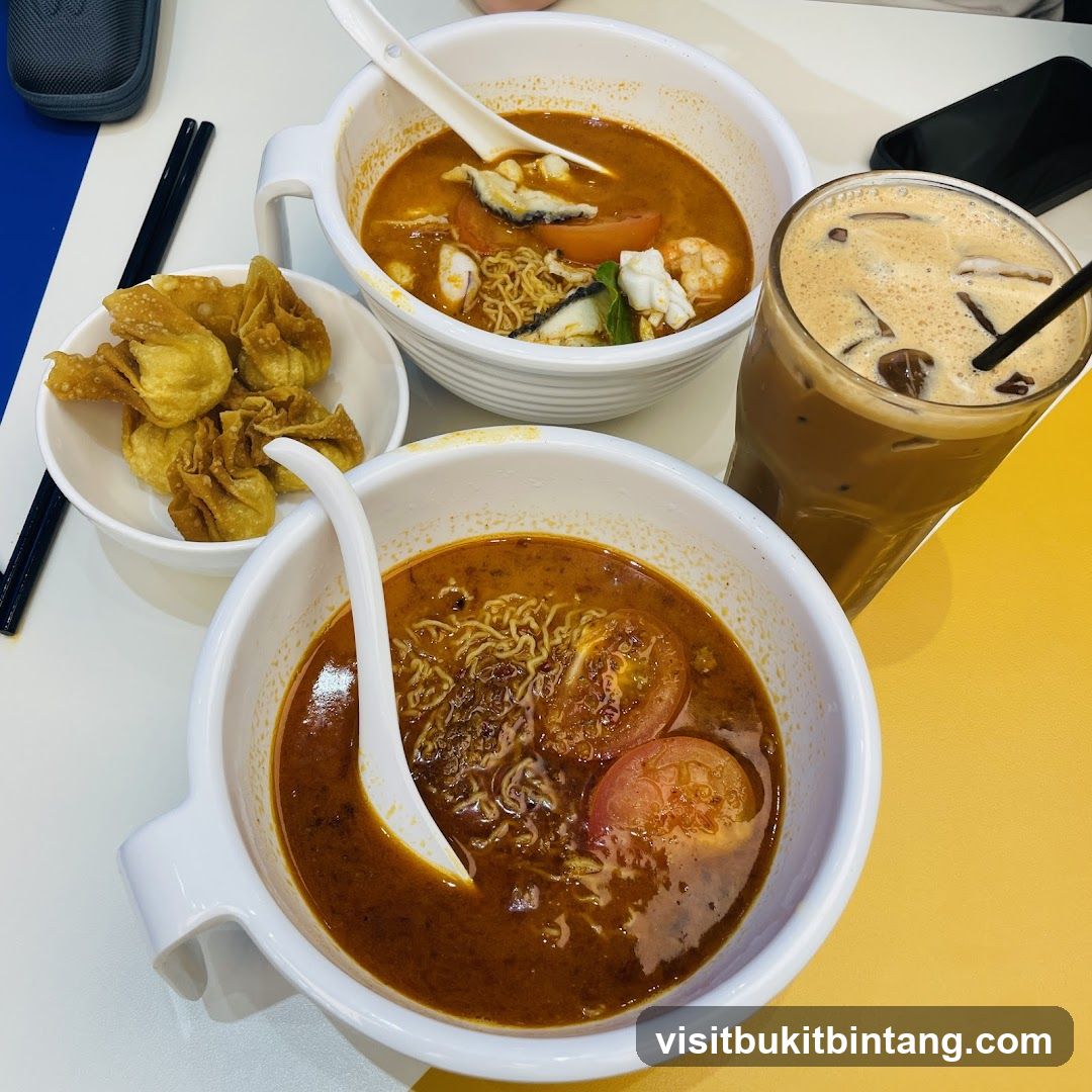 Noodle Soup and Fried Wontons