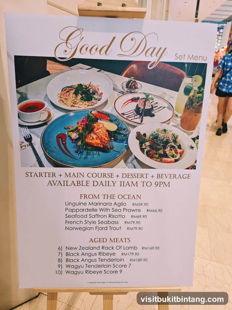 Good Day Set Menu