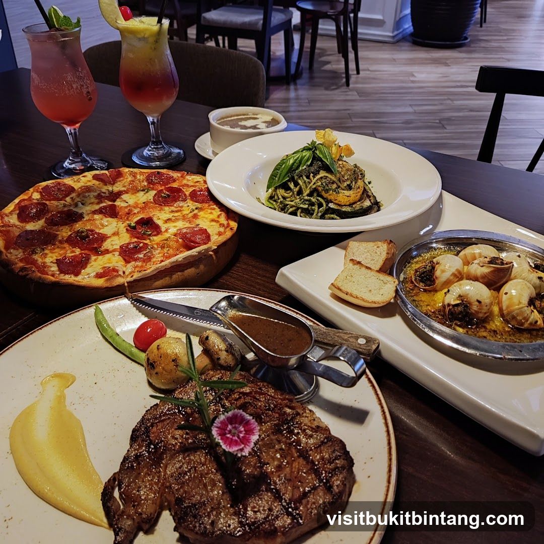 A table laden with a variety of dishes