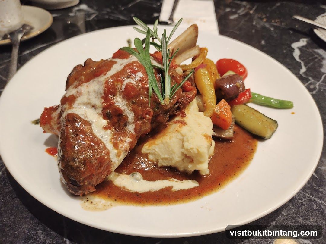 Lamb Shank with Mashed Potatoes and Vegetables