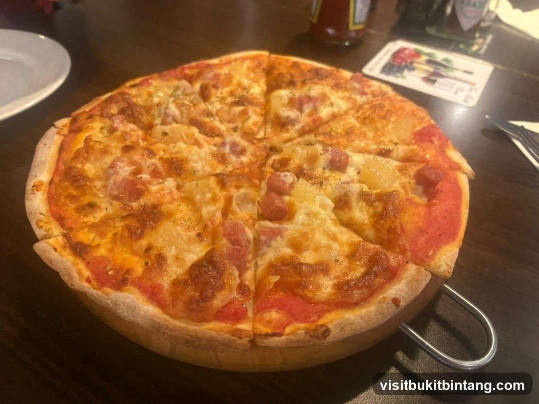Pizza on a wooden board
