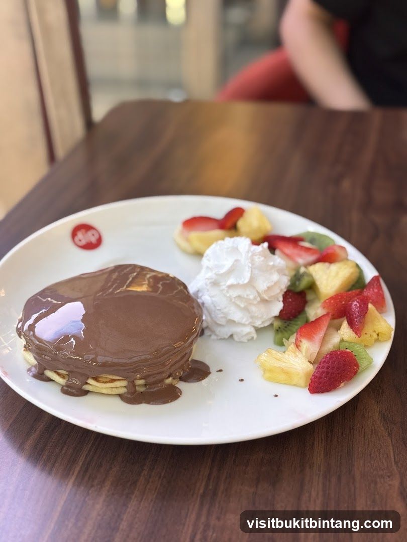 Pancakes with Chocolate and Fruit