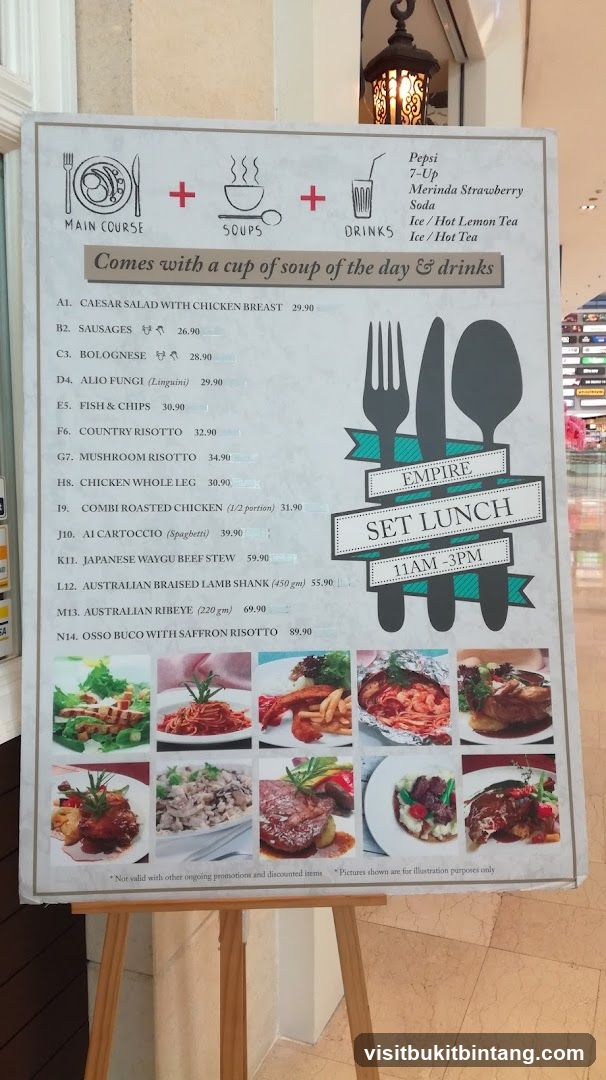 Empire Set Lunch