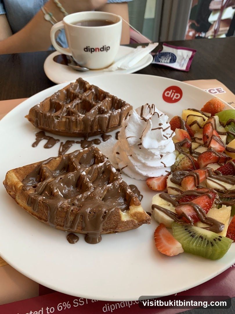 Waffles with Fruit and Whipped Cream