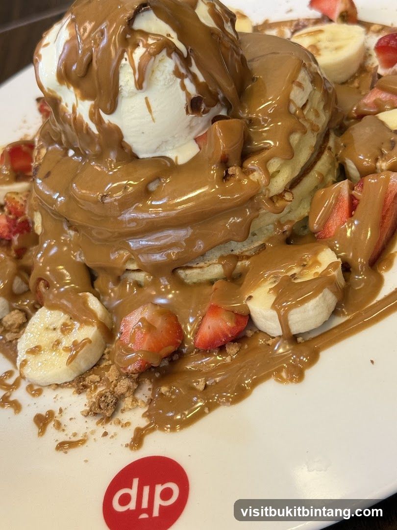 Pancakes with Ice Cream and Fruit