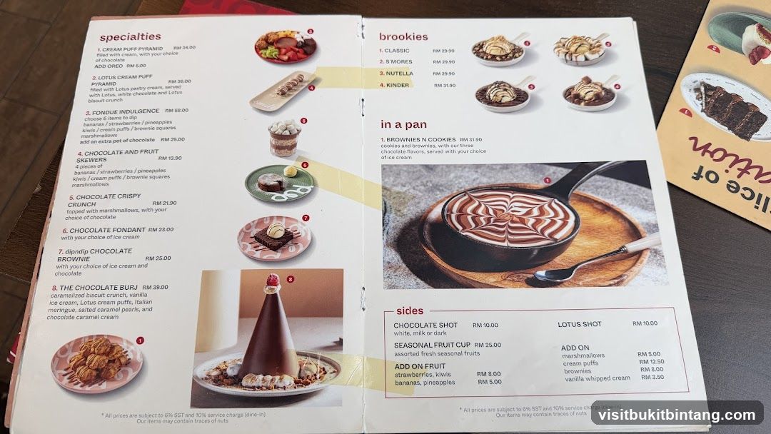 Dessert Menu