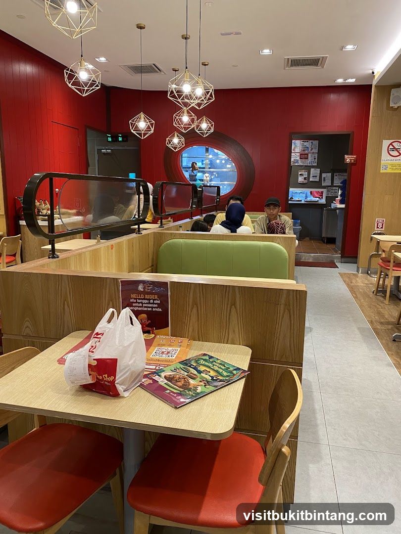 Restaurant Interior with Booth Seating